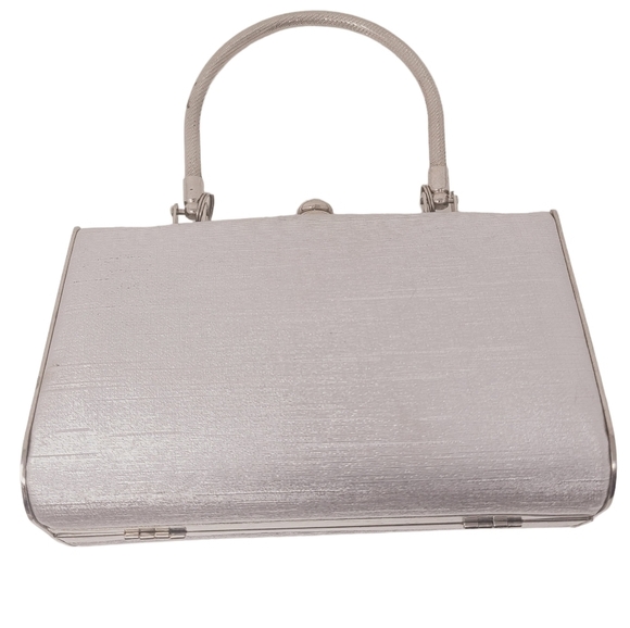 Unbranded | Small Vintage Silver Top Handle Clutch or Shoulder Bag (One Size) - Picture 9 of 9